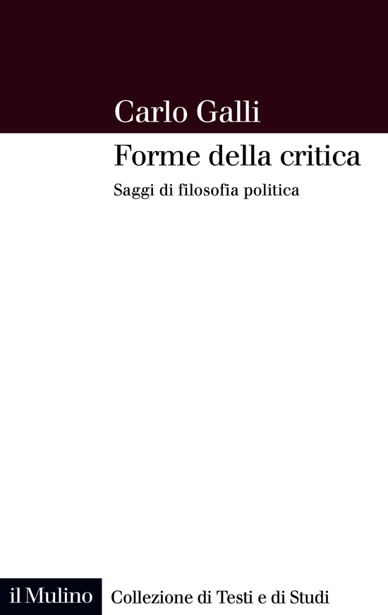 Copertina del libro Forme della critica (Saggi di filosofia politica)