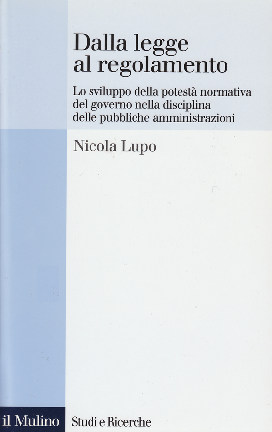 Copertina del libro Dalla legge al regolamento